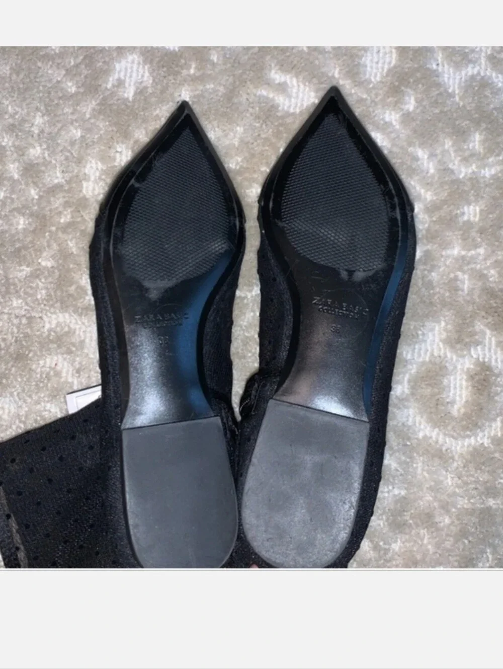 Zara Mesh Black Women's Boots Size 6